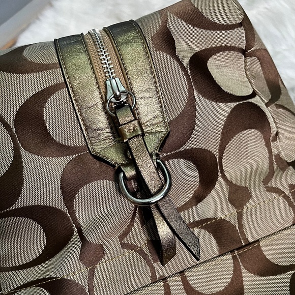 EUC. Rare! [Coach] Signature Brown Canvas Leather Large Monogram Duffle Bag | XL - Picture 9 of 16